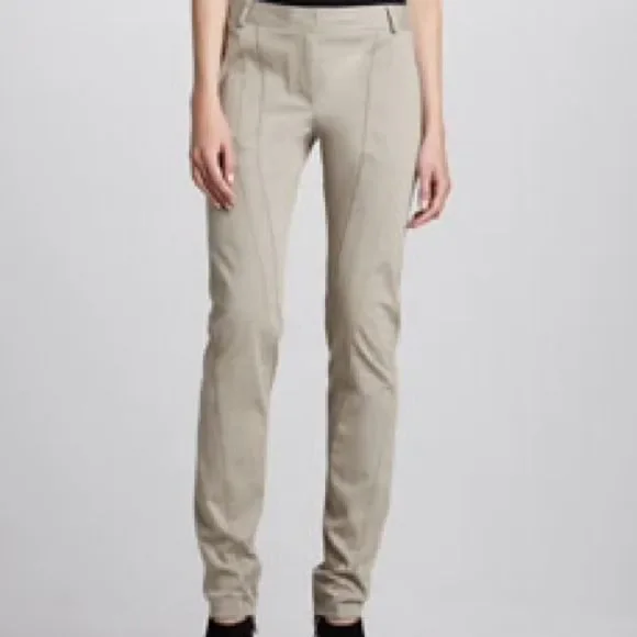 Donna Karan Skinny Ponte Pants in Pebble 12 NWT - Picture 2 of 3